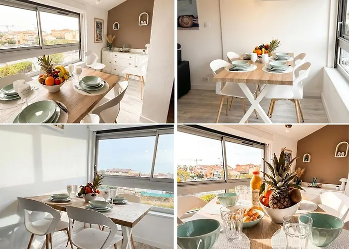 Le T2 Spacieux 44m2 Wifi Clim Вальрас-Пляж